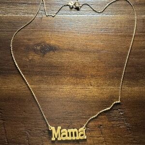Vintage 14k yellow gold Mama name necklace 16”